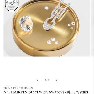 Gold Hairpin with Swarovski Crystals